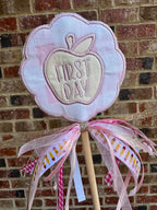 First Day of School Round Wand