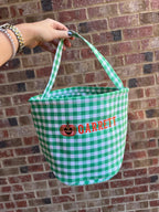 Gingham Halloween Candy Bucket