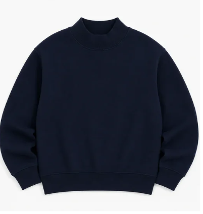 Adult Solid Mock Neck Sweatshirts (ETA September)