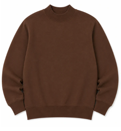 Adult Solid Mock Neck Sweatshirts (ETA September)