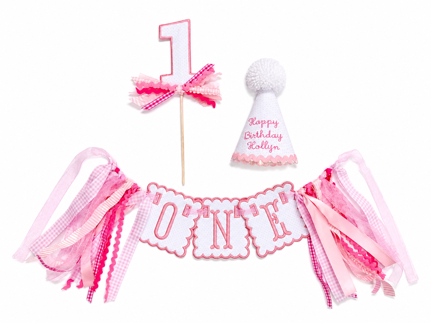 Pink Dot One Scallop Birthday Bundle