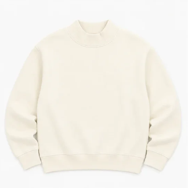 Adult Solid Mock Neck Sweatshirts (ETA September)