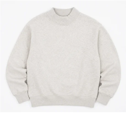 Adult Solid Mock Neck Sweatshirts (ETA September)