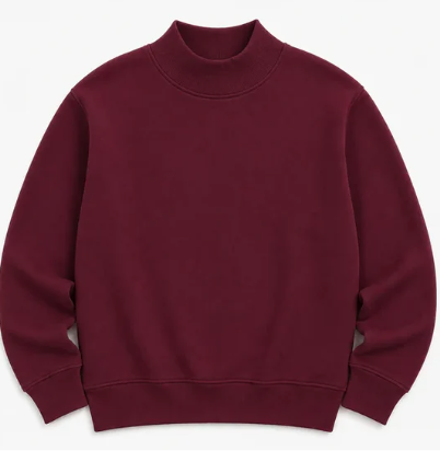 Adult Solid Mock Neck Sweatshirts (ETA September)