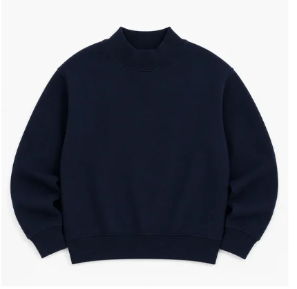 Adult Solid Mock Neck Sweatshirts (ETA September)