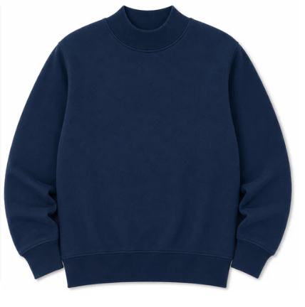 Adult Solid Mock Neck Sweatshirts (ETA September)