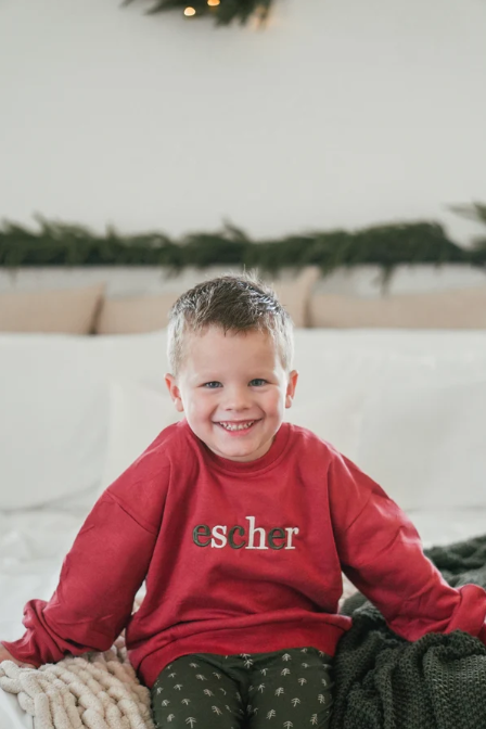 Crewneck Sweatshirt or Jogger Set - Red or Green