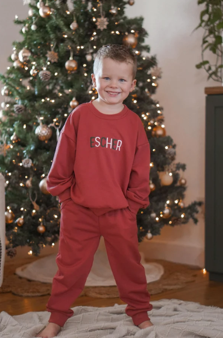 Crewneck Sweatshirt or Jogger Set - Red or Green