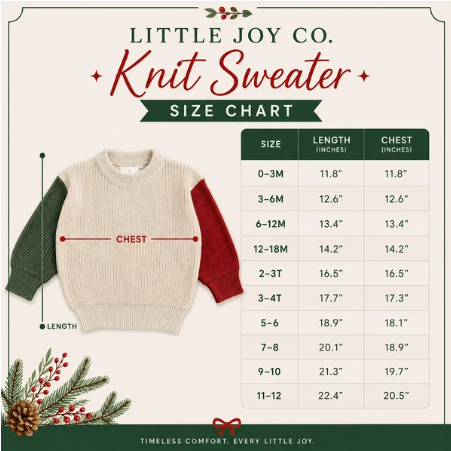 Christmas Colorblock Knit Sweater